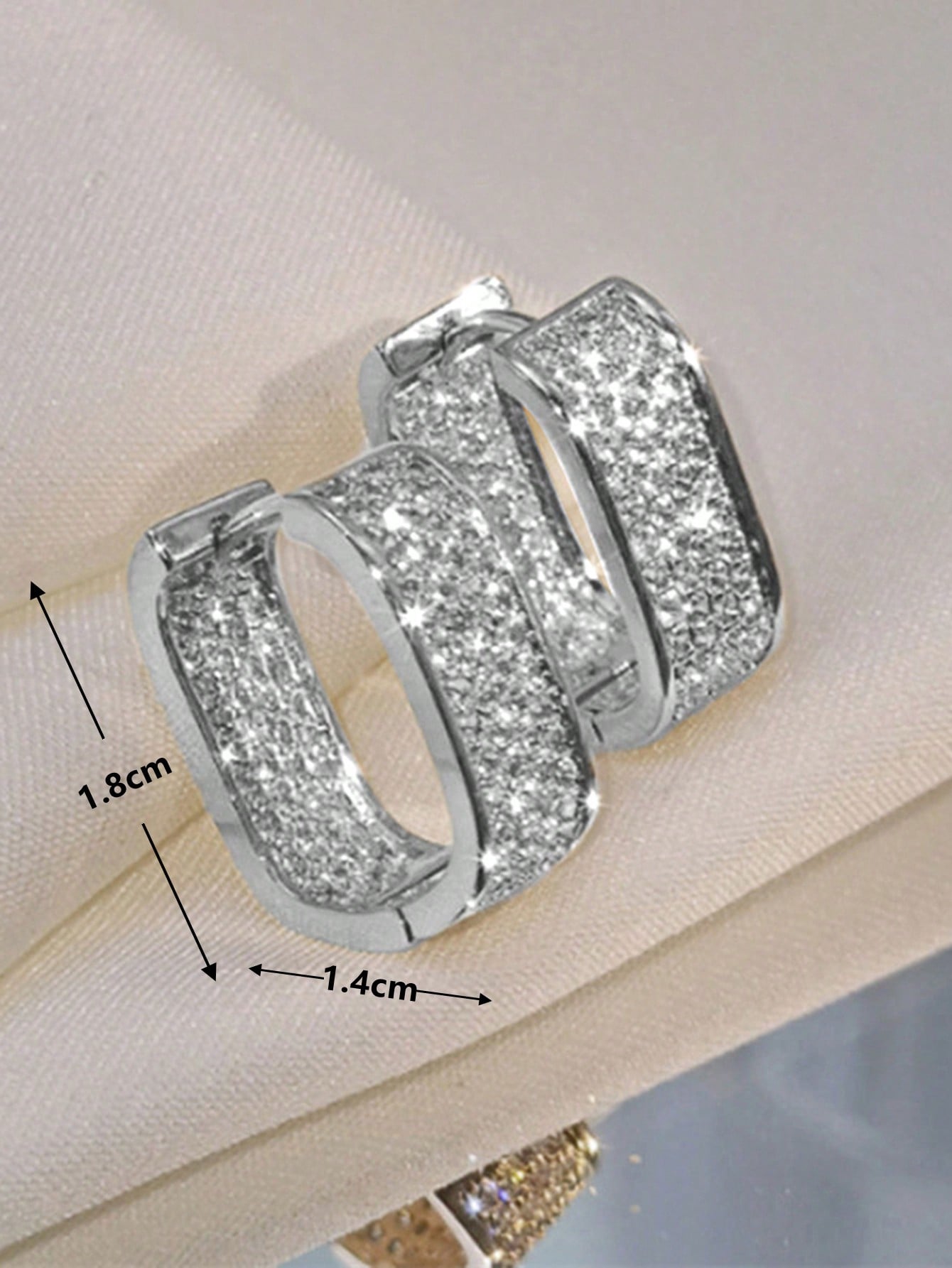 Cubic Zirconia Hoop Earrings