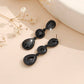 Inlaid Glass Rhinestone Alloy Earrings