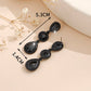 Inlaid Glass Rhinestone Alloy Earrings