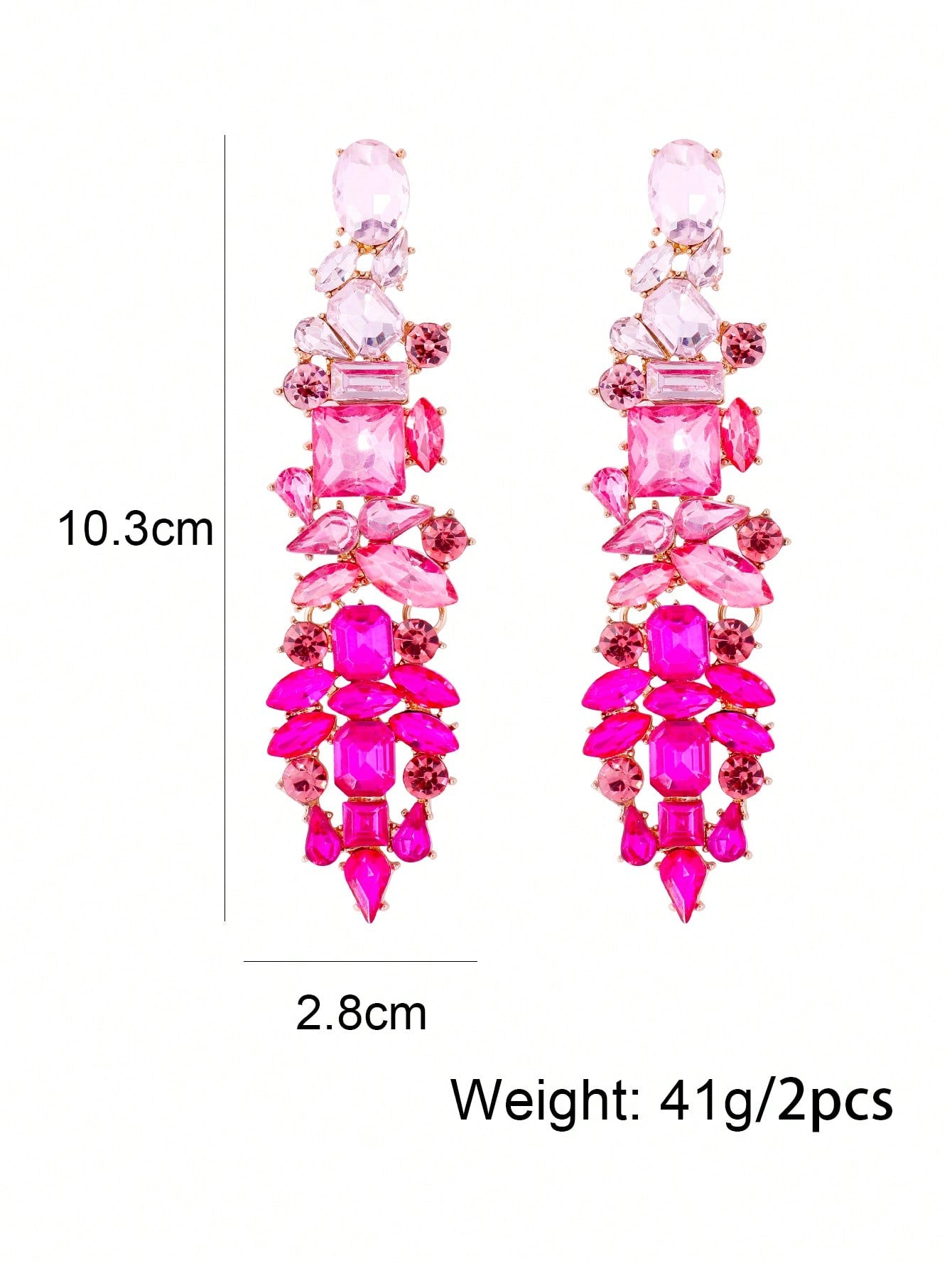 Glass Rhinestone Earrings