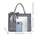 Bow Decor  Classic Tweed Plaid Tote Bag