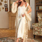 Contrast Mesh Satin Robe & Cami Dress PJ Set