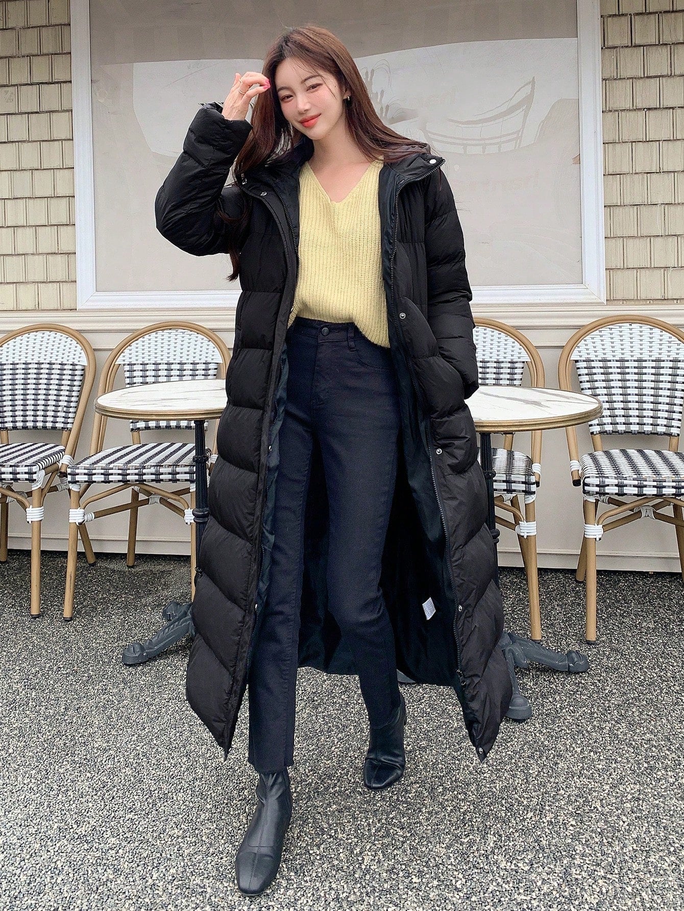 Hooded Padded Belted Puffer Coat Jacket