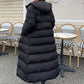 Hooded Padded Belted Puffer Coat Jacket