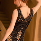 Vintage V-neck Sequin Tassel Dress Beaded Evening Dress