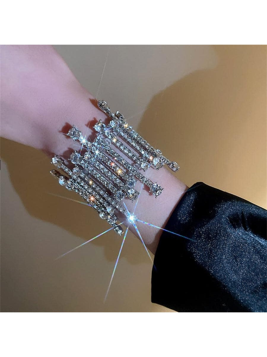 Crystal Decor Bangle Bracelet