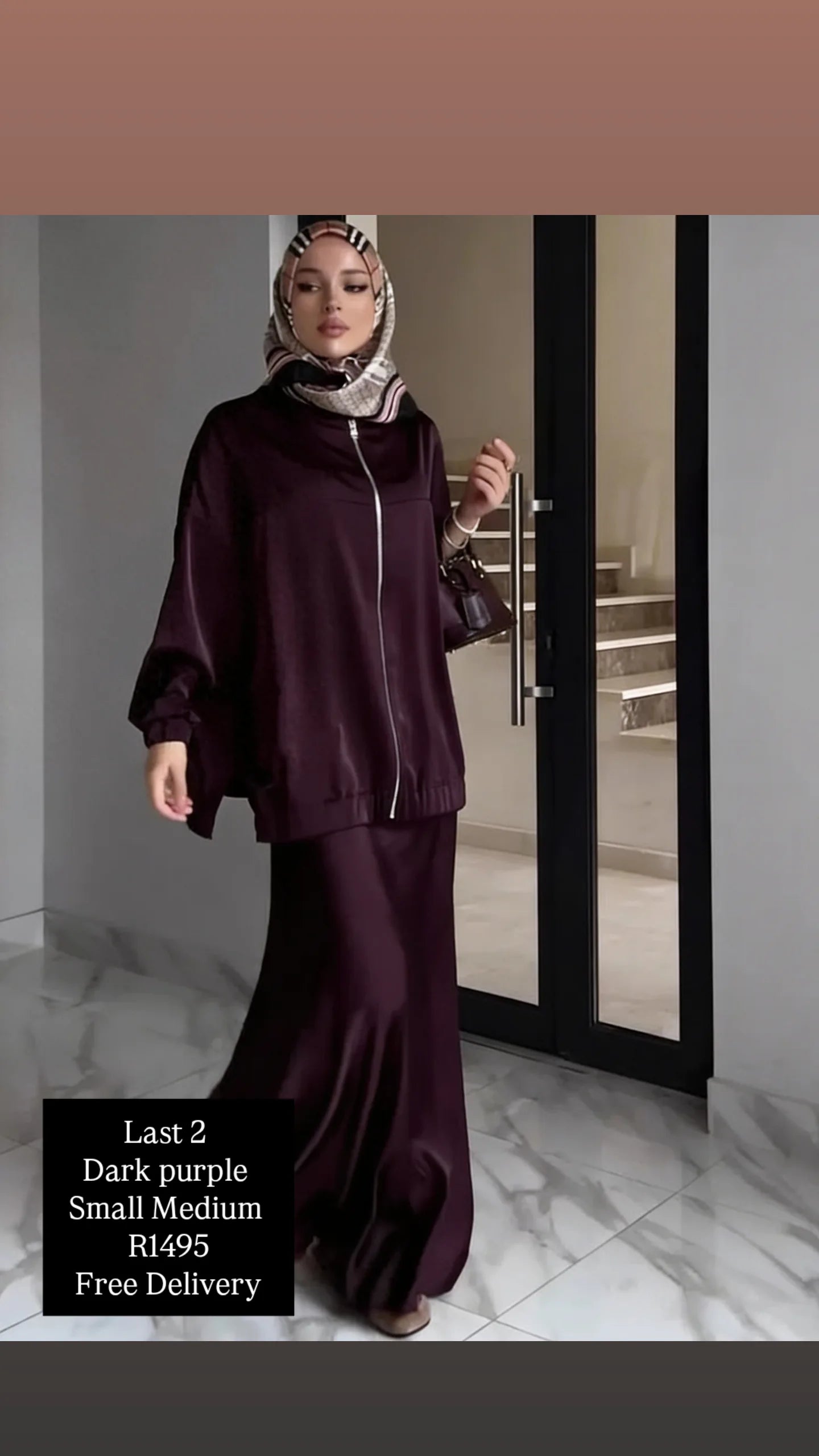 Satin Skirt and Blouse Set