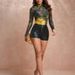 Printed Sheer Mesh Top