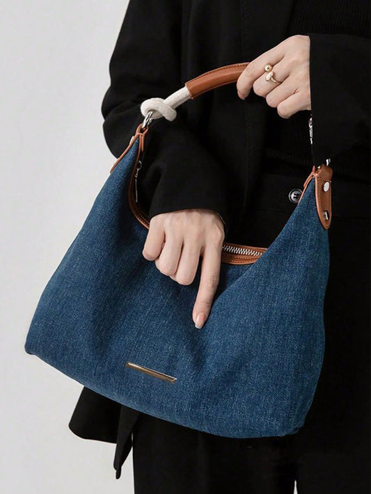 Retro Denim Tote Bag