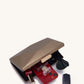 Hard Shell Clutch Bag With Metal Chain