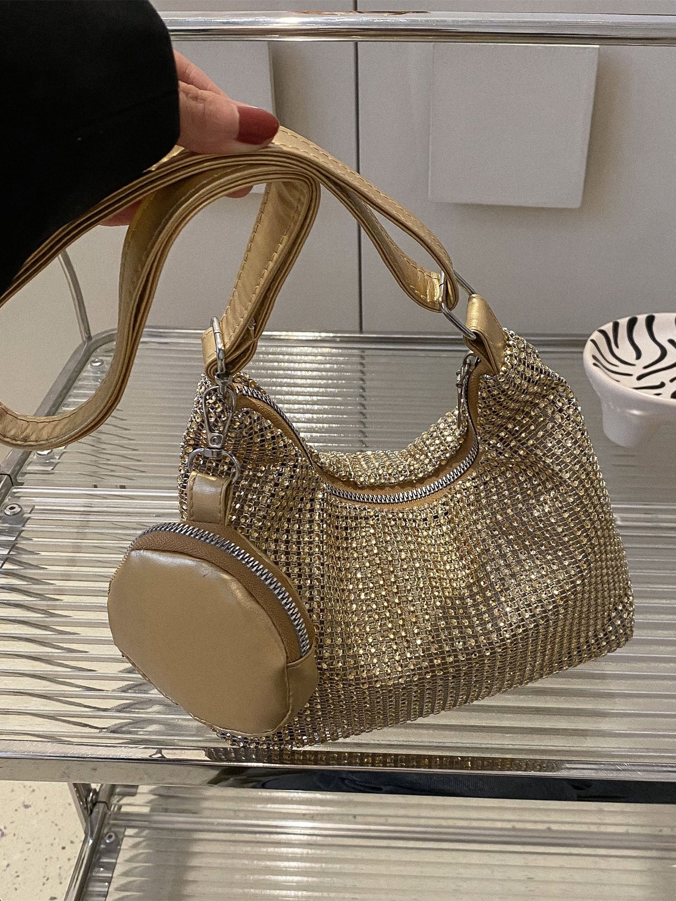 Mini Rhinestone Decor Bag