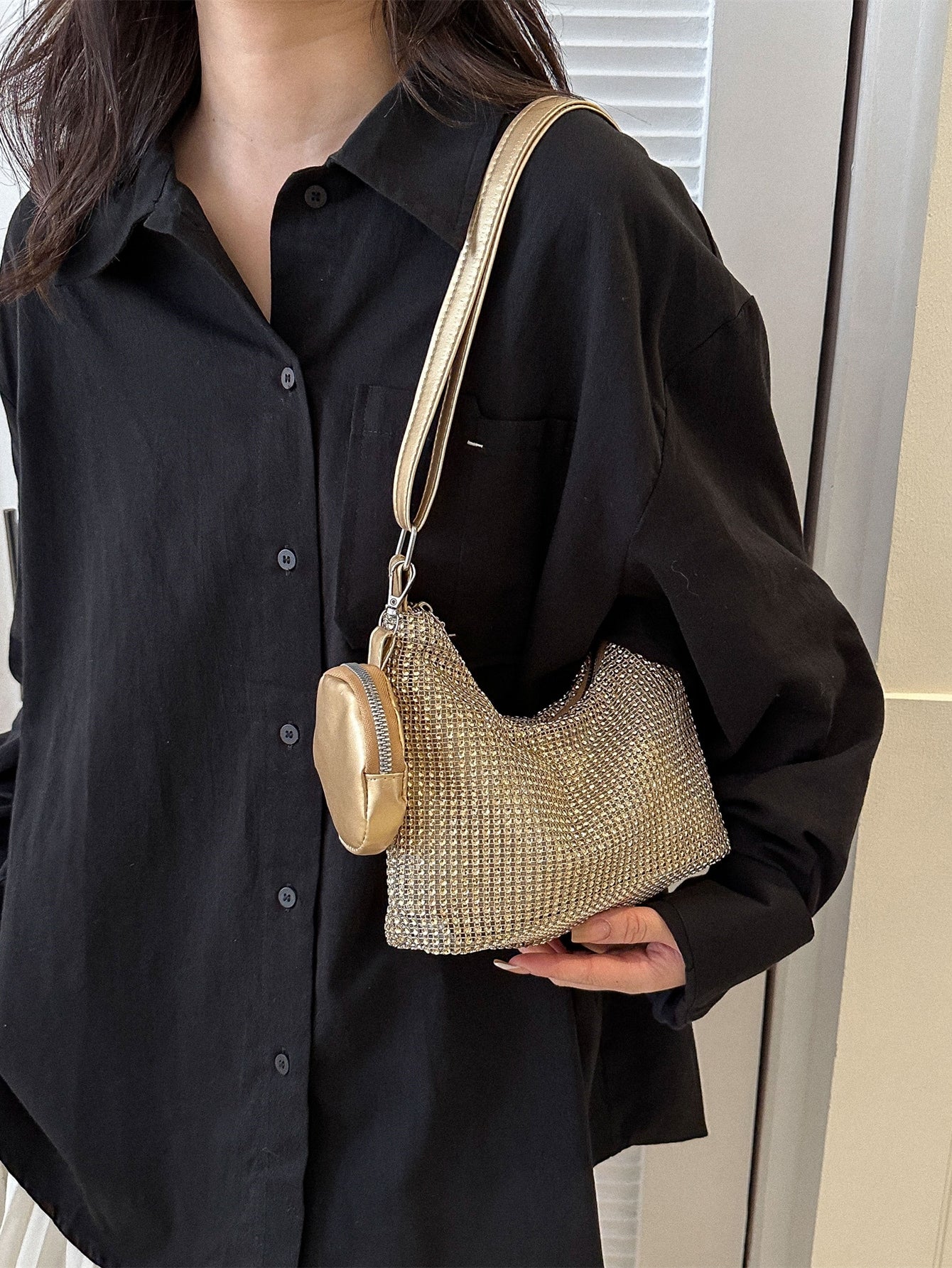 Mini Rhinestone Decor Bag