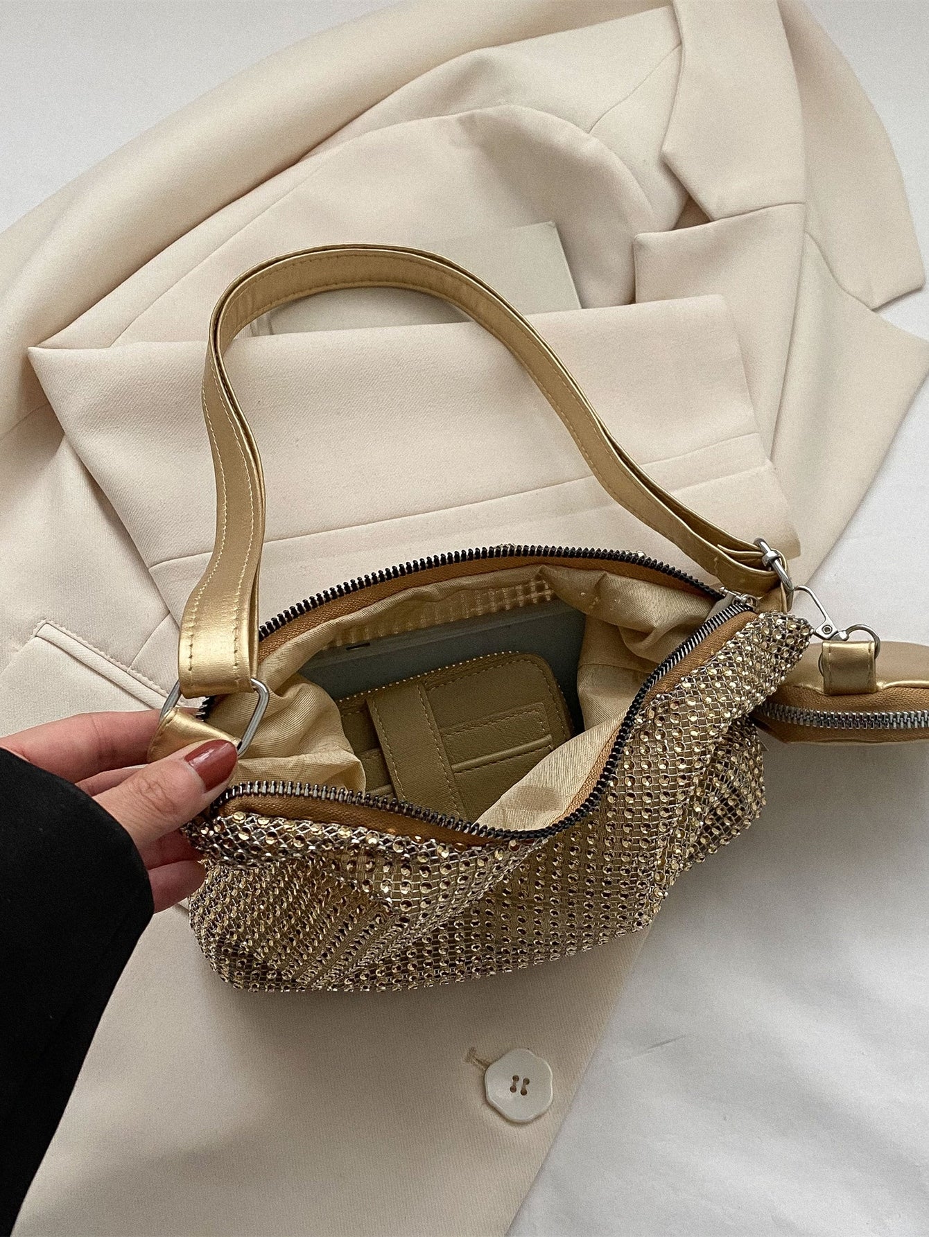Mini Rhinestone Decor Bag