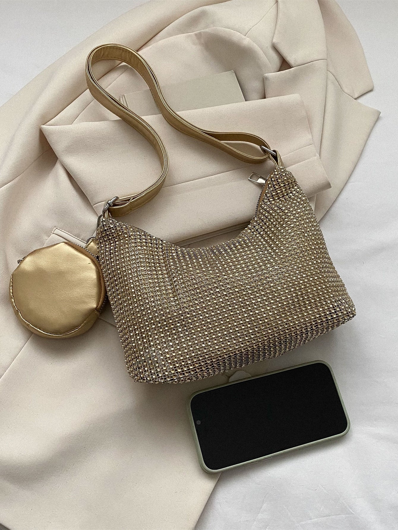 Mini Rhinestone Decor Bag