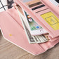 Korean Style diamond Check Contrast Color Envelope Clutch Wallet