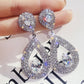 Rhinestone Water Drop Earrings