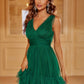 Ruffle Hem Mesh Maxi  Dress