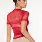 See Through Mesh Top Without Bra