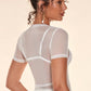 See Through Mesh Top Without Bra