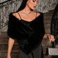 Plush Fur Cape Coat