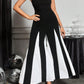 Elegant Party Black & White Color Block Jumpsuit