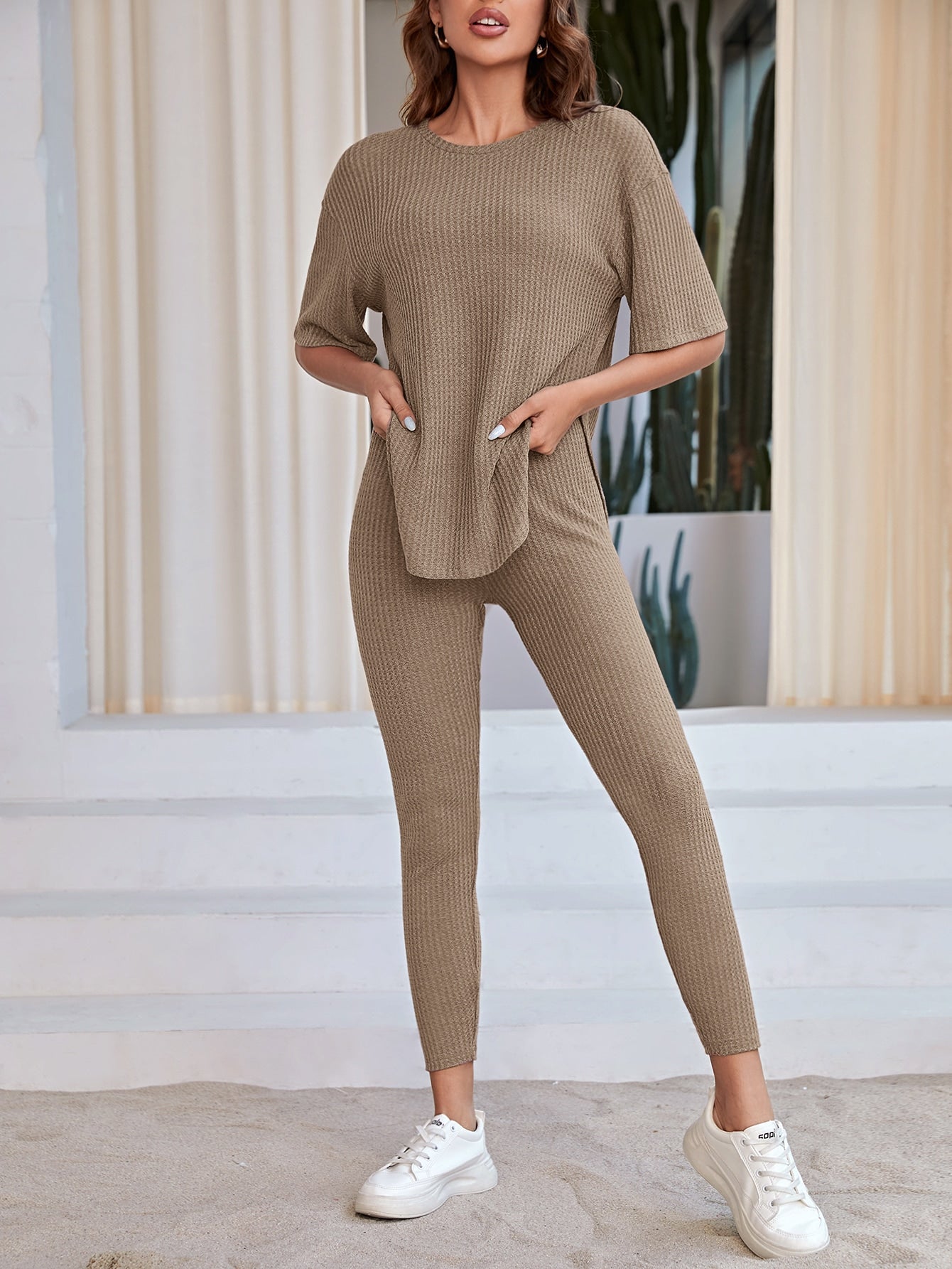 Drop Shoulder Tee & Leggings