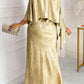 Plus Size Solid Color Asymmetric Neckline Back Zipper Elegant Dress