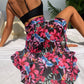 Floral Print Push Up Bikini With Beach Skirt Swimwear