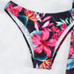 Floral Print Push Up Bikini With Beach Skirt Swimwear