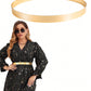 Metal Sleek Mirror Plate Waistband Belt