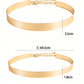 Metal Sleek Mirror Plate Waistband Belt