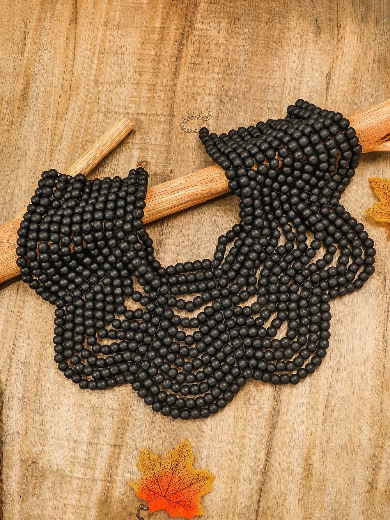 Wooden  Shoulder Shawl Collar Necklace