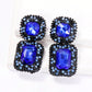 Vintage Geometric Crystal Dangle Earrings
