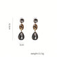Elegant Rhinestone Water Drop Shaped Dangle Earrings