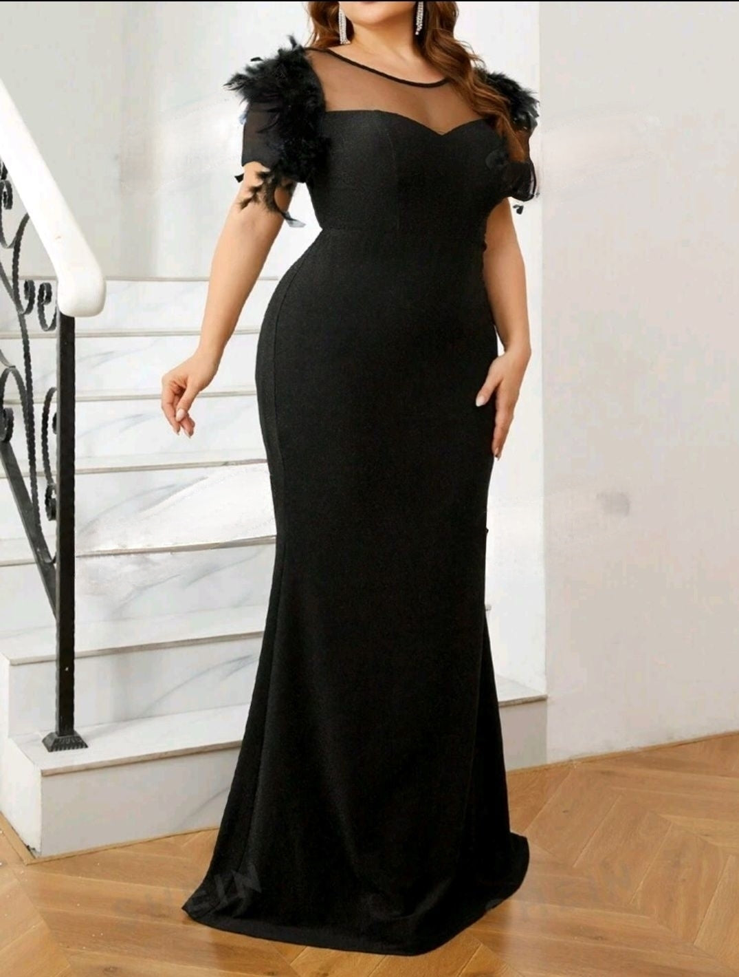 Plus Evening Dress Black Evening Dress