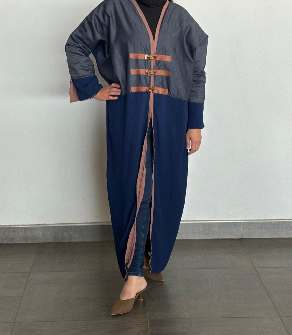 Her-Spo Shades of Blue Kimono Abaya