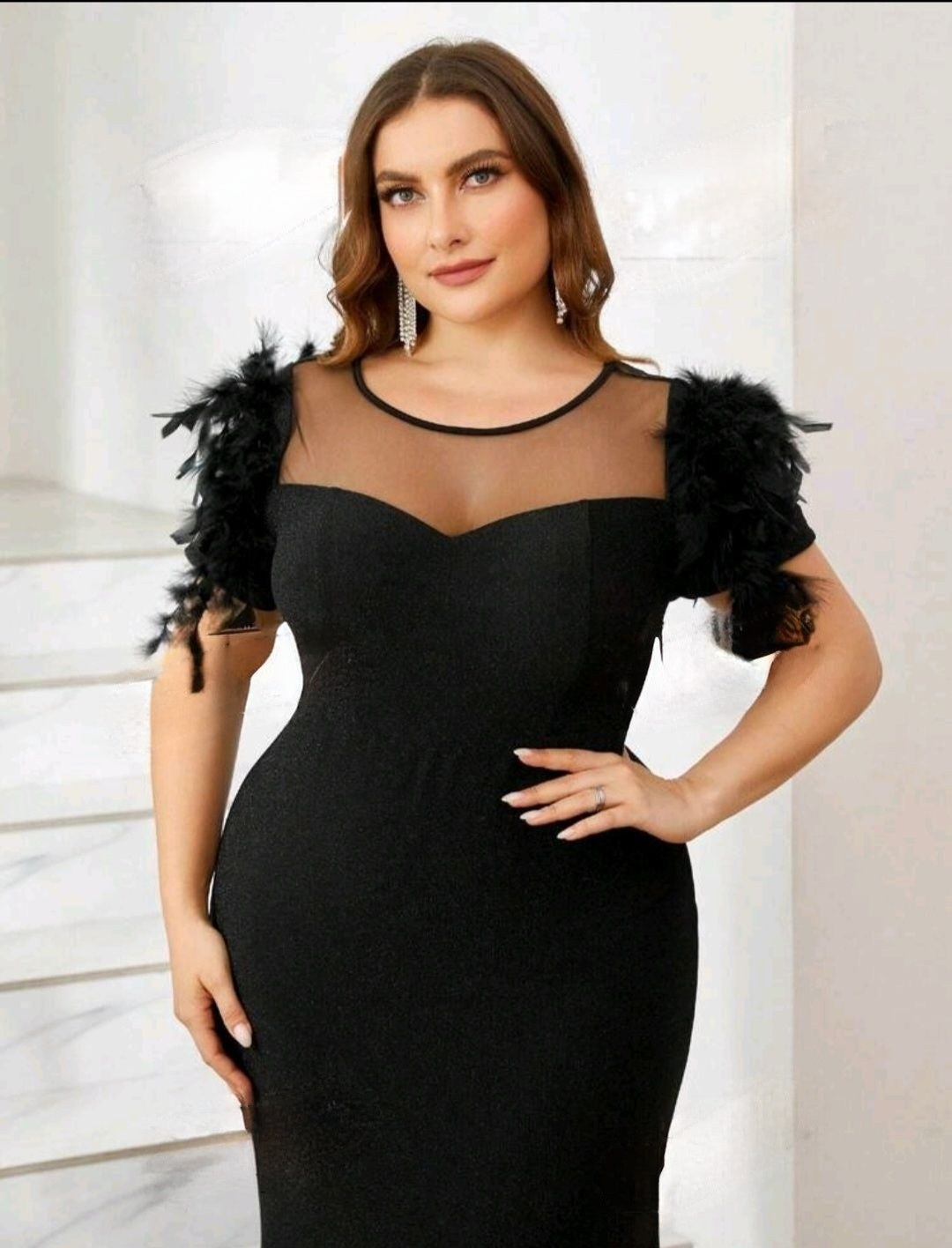 Plus Evening Dress Black Evening Dress