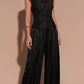 Elegant Lace Frog Button Top & Lantern Pants Co Ord Set
