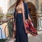 Ethnic Blue Crepe Silk Salwar Suit