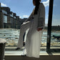 Her-Spo Kuffiya Embroidered Pocket Kimono Abaya