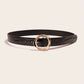 New Irregular Round Buckle Alligator Pattern Sweet Women PU Buckle Belt