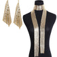 Sequin Decor Necklace & Drop Earrings