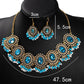 Zinc Alloy Rhinestone & Faux Pearl Decor Jewelry Set